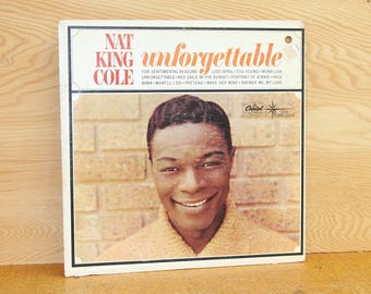 Nat King Cole - Unforgettable - Capitol Records T-357 - Vintage 33 1/3 LP Record - 1966