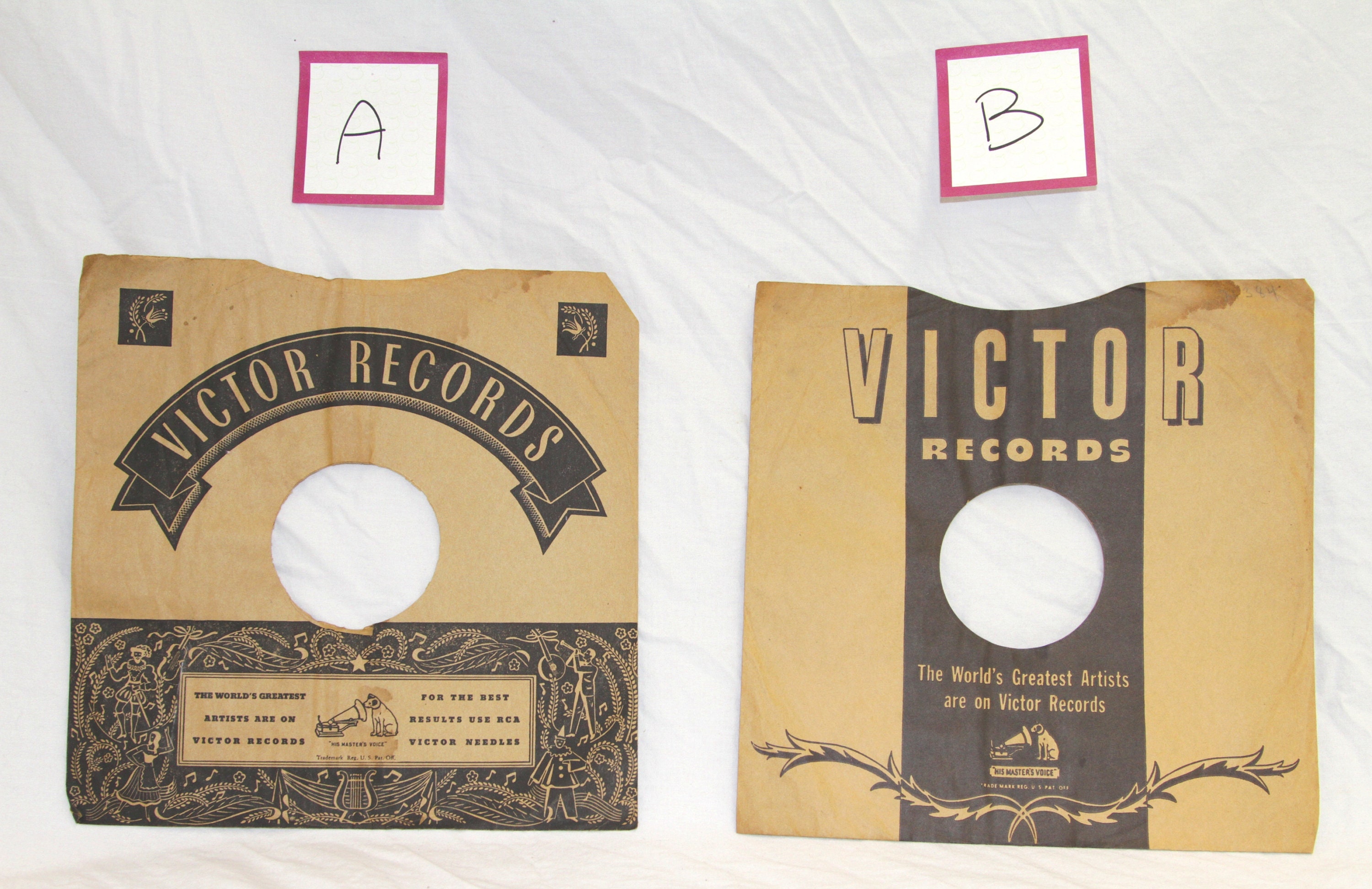 RCA Victor Record Sleeve Lot of 7 - Vintage 78 RPM Record Sleeve