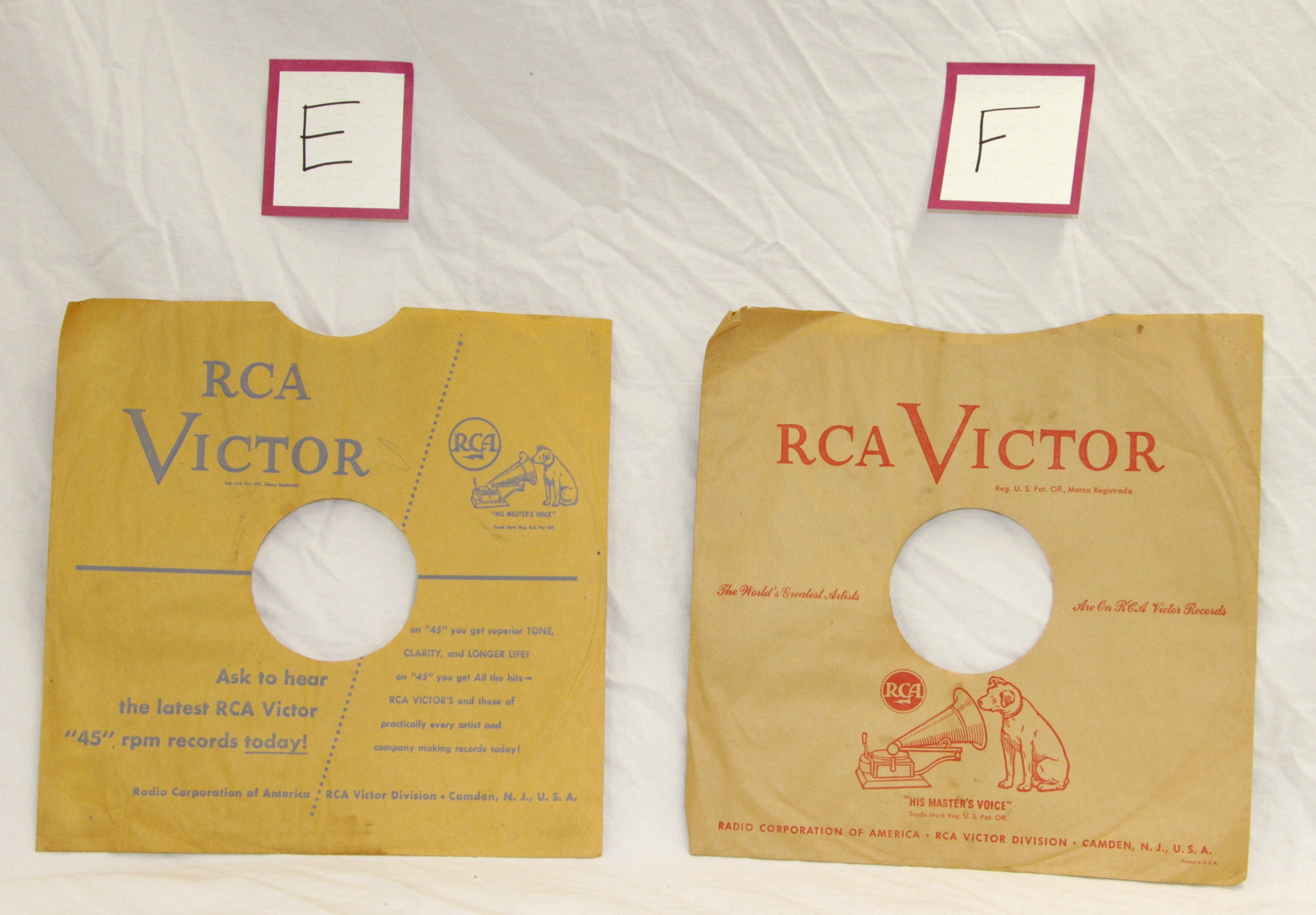RCA Victor Record Sleeve Lot of 7 - Vintage 78 RPM Record Sleeve