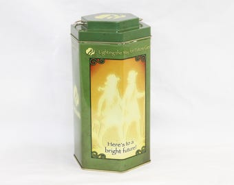 Girl Scouts Tin - Green Lantern Tin - Hexagon Tin - Cylinder Tin - Storage - Crafts - Cookie Tin