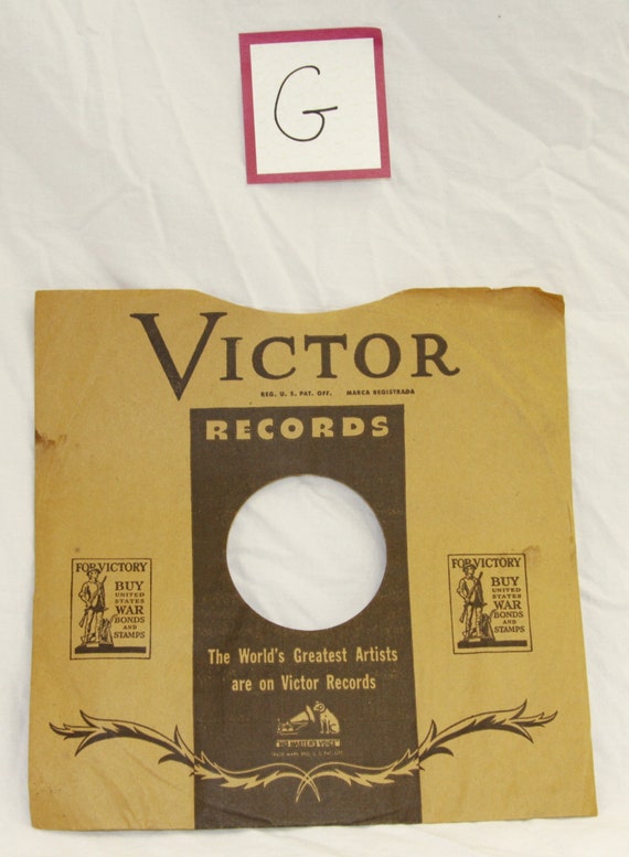 RCA Victor Record Sleeve Lot of 7 - Vintage 78 RPM Record Sleeve