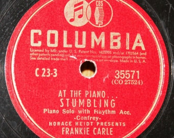 Frankie Carle - Stumbling / Estelle - Columbia 35571 - Vintage 78 RPM Record - 1940