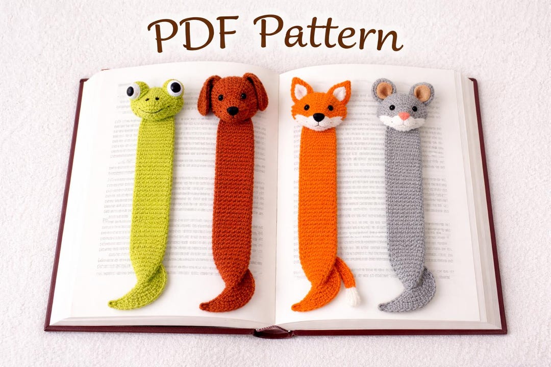 4 Animal Crochet Bookmark Patterns – Beginner Friendly PDF Pattern ...