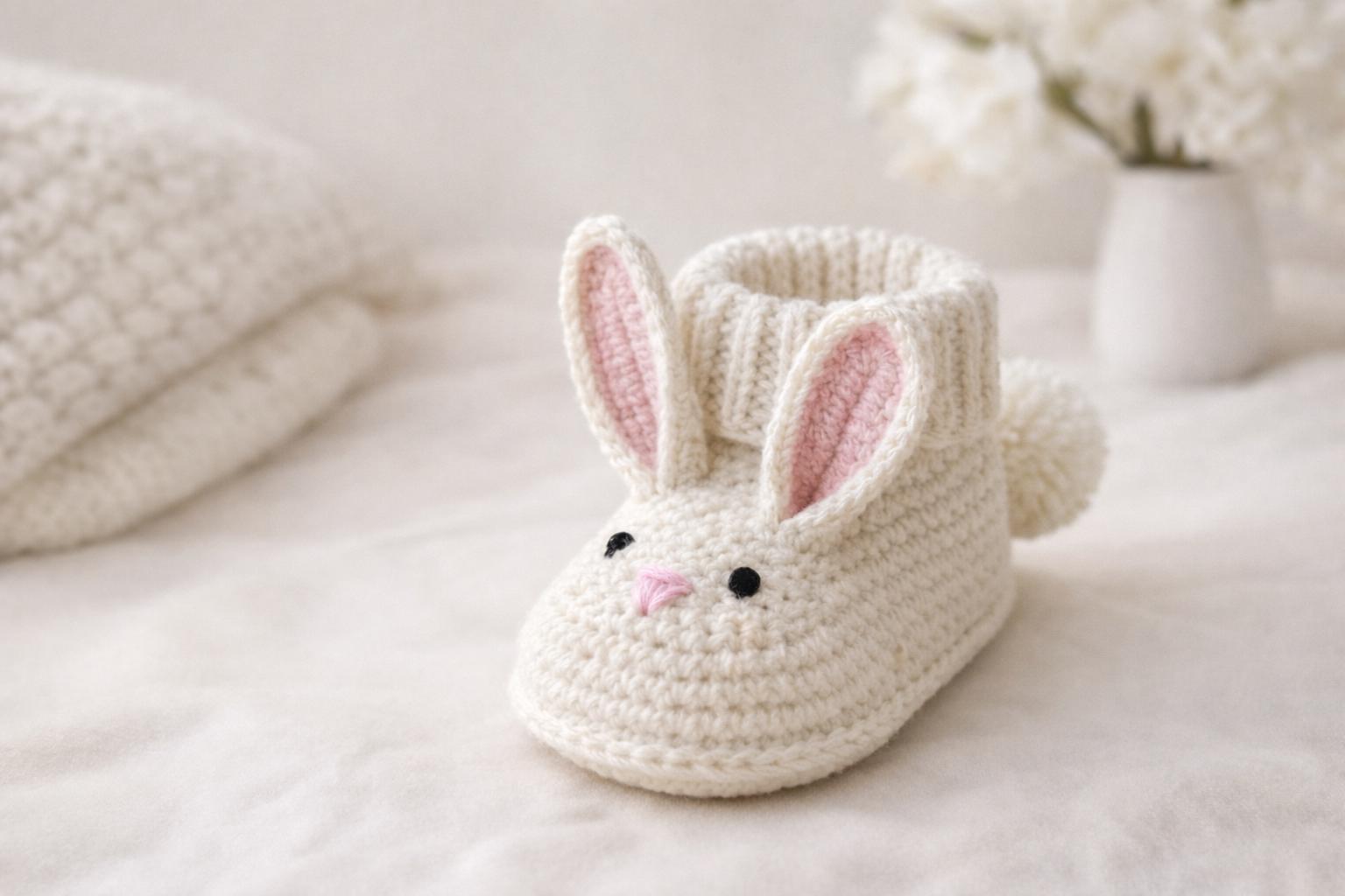 Bunny Baby Booties Crochet Pattern – Easy Beginner Slippers (PDF ...