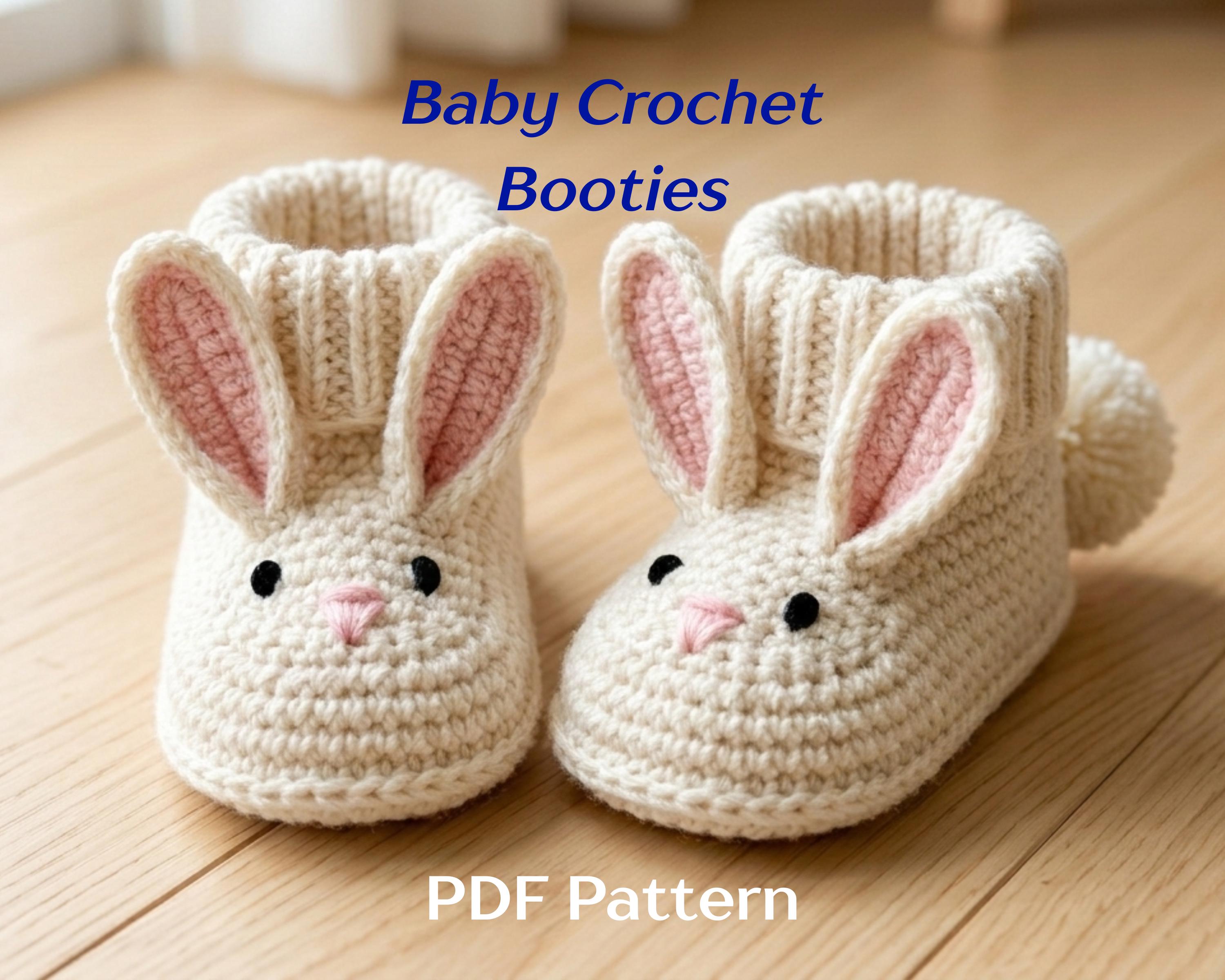 Bunny Baby Booties Crochet Pattern – Easy Beginner Slippers (PDF ...