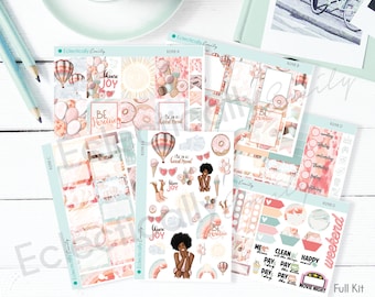 Happy Life | Happy Planner Girl Stickers | Weekly Sticker Kit for Erin Condren Life Planner | Planner Stickers | Stickers | K098 Happy Life
