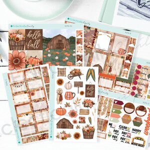 Pumpkin Spice Patch | Fall Stickers | Weekly Sticker Kit Erin Condren Life Planner | Thanksgiving Stickers | October Stickers | K096