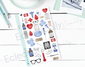 Medical Stickers, Doctor Stickers, Nurse Stickers, Doctor Planner Stickers,  Doodle Stickers, Hobonichi Stickers, Functional Stickers E063