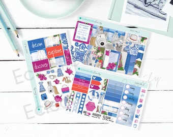 Explore Santorini MINI Sticker Kit | TN Sticker Kit | Summer Time  | Planner Stickers | Greece Sticker Kit | Stickers | K047 MK