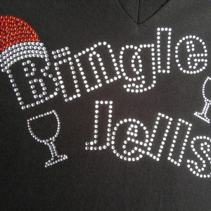 Christmas rhinestone embellished T-shirt