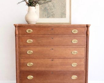 Antique Mahogany Chest of Drawers – Solid Wood Tall Dresser | White-Glove Delivery Included