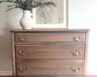 Antique Mahogany Chest of Drawers – Solid Wood | Driftwood Walnut Finish Heirloom