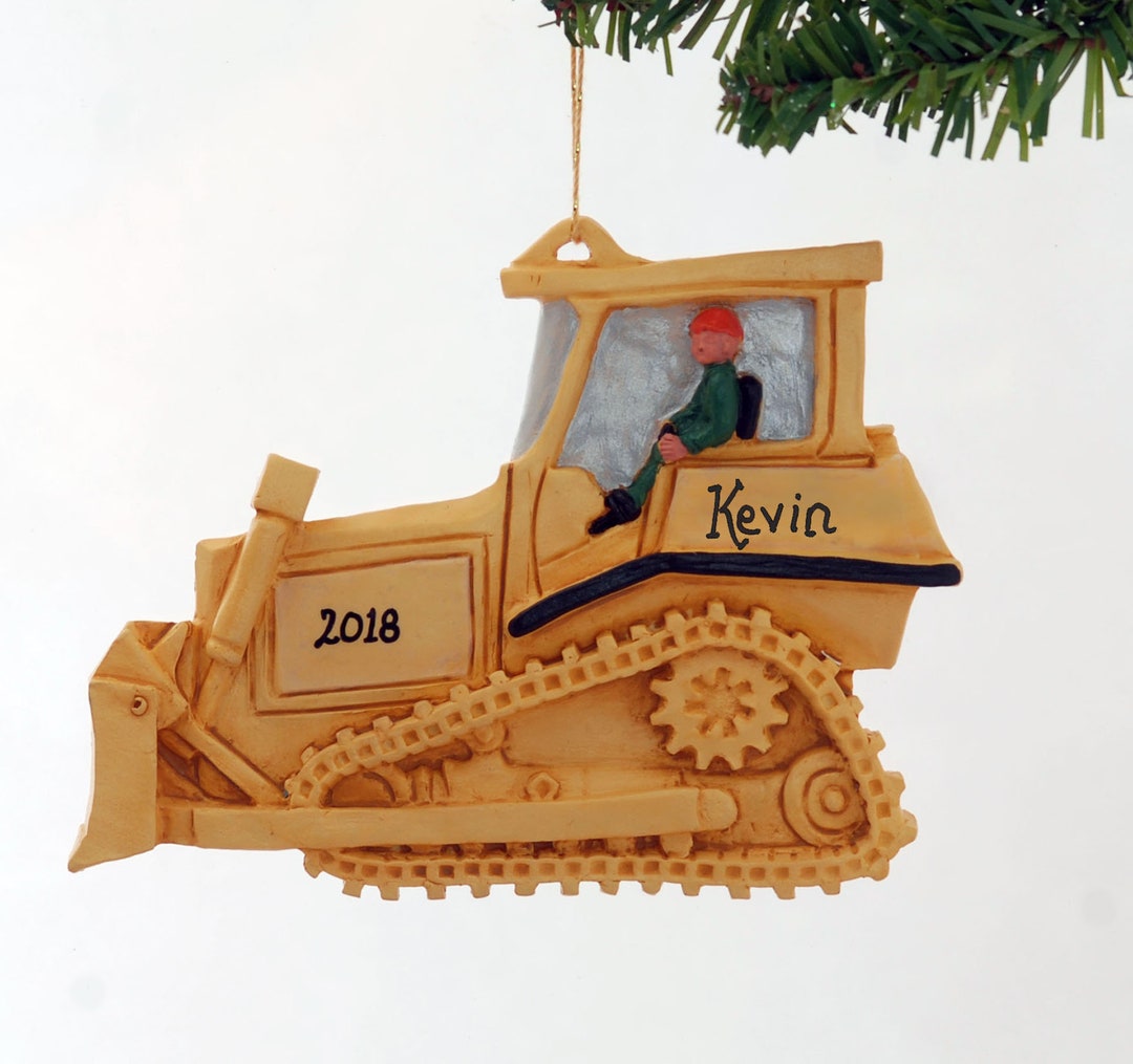 Bulldozer Christmas Ornament 