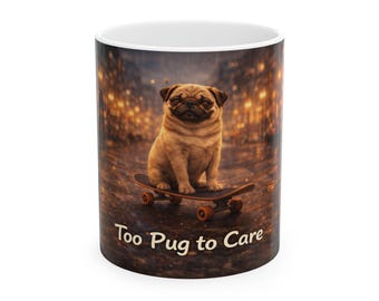 Too Pug To Care Mug