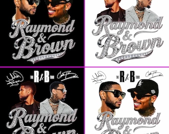 Fan art PNG de la gira R&B de Usher y Chris Brown 2026 (Descarga digital)