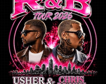 Usher Raymond Chris Brown R&B Tour PNG File (Digital Download)
