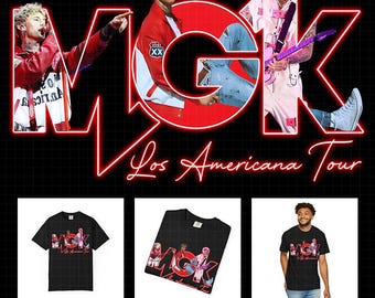 Arte de fans de la gira Lost Americana de MGK Machine Gun Kelly: Archivo PNG para camiseta (descarga digital)