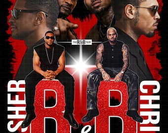 Usher Chris Brown Tour 2026 Fan Art PNG (Digital Download)