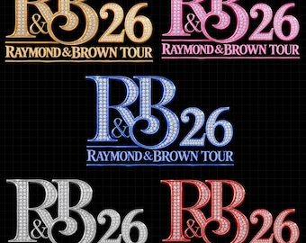 Fan art de la gira de Raymond & Brown 2026 en formato PNG (descarga digital)