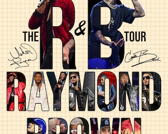 Fan art PNG de la gira R&B de Usher y Chris Brown 2026 (Descarga digital)