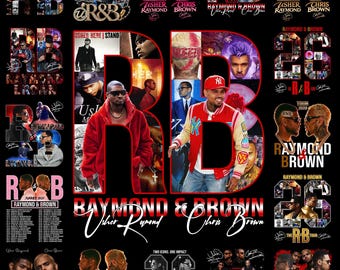 Paquete de más de 50 archivos, Usher Chris Brown Raymond and Brown R&B Tour PNG (Descarga digital)