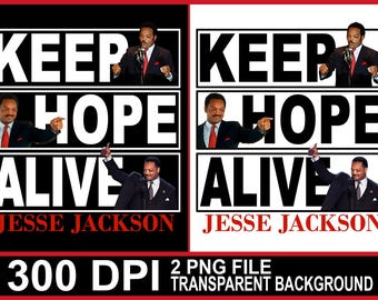 Jesse Jackson PNG, Mantén viva la esperanza, Líder afroamericano (Descarga digital)