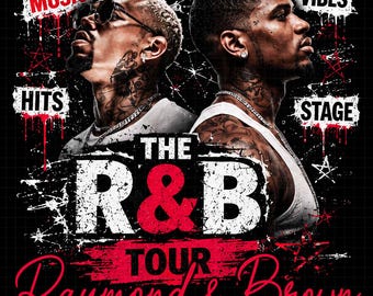 Usher Chris Brown Raymond Tour 2026 Fan Art T-Shirt PNG (Digital Download)