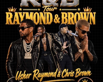 Usher Chris Brown Raymond Tour 2026 Fan Art T-Shirt PNG (Digital Download)