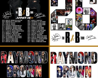 Fan art PNG de la gira R&B de Usher y Chris Brown 2026 (Descarga digital)