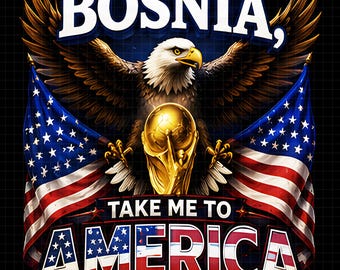 Bosnia Mundial 2026 PNG, Soy de Bosnia, llévame a América (Descarga digital)
