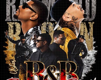 Usher Chris Brown Raymond Tour 2026 Fan Art T-Shirt PNG (Digital Download)