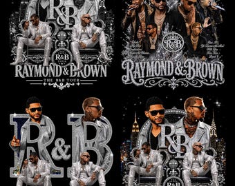 Bundle 4 PNG File Usher Chris Brown R&B Tour 2026 Fan Art Bundle 5 PNG File (Digital Download)