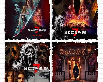 ¡Caliente! 4 PNG Scream 7 30.º aniversario de la gira Scream Kill 2026 Archivo digital PNG