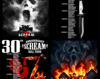 ¡Caliente! 4 PNG Descargar archivo Scream 7 30.º aniversario de Scream Kill Tour 2026 PNG Archivo digital
