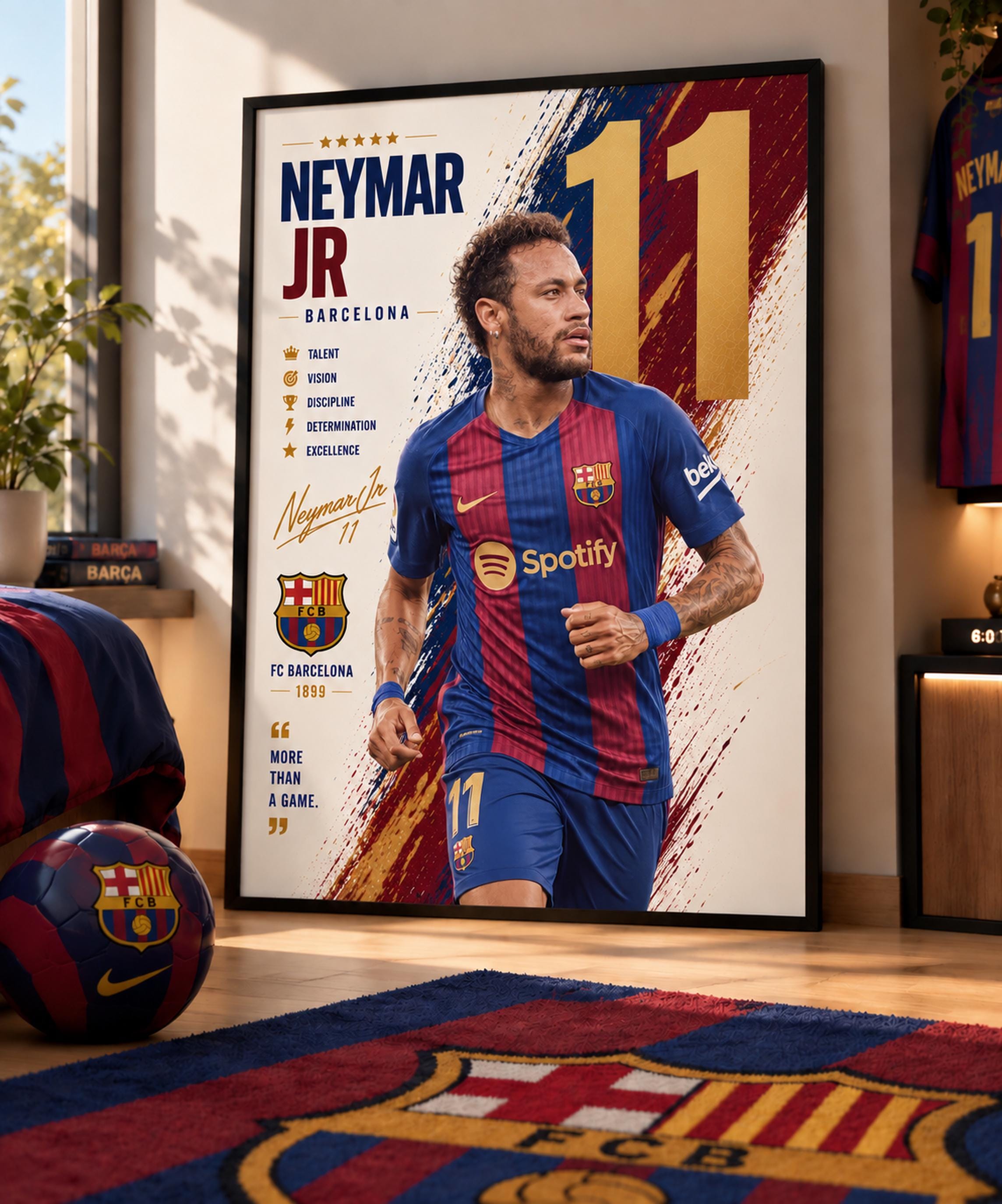 Neymar Poster With Frame - Etsy