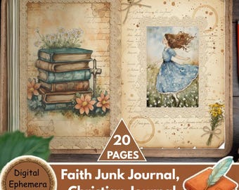 Kit de diario de fe / Páginas imprimibles cristianas bohemias (descarga digital)