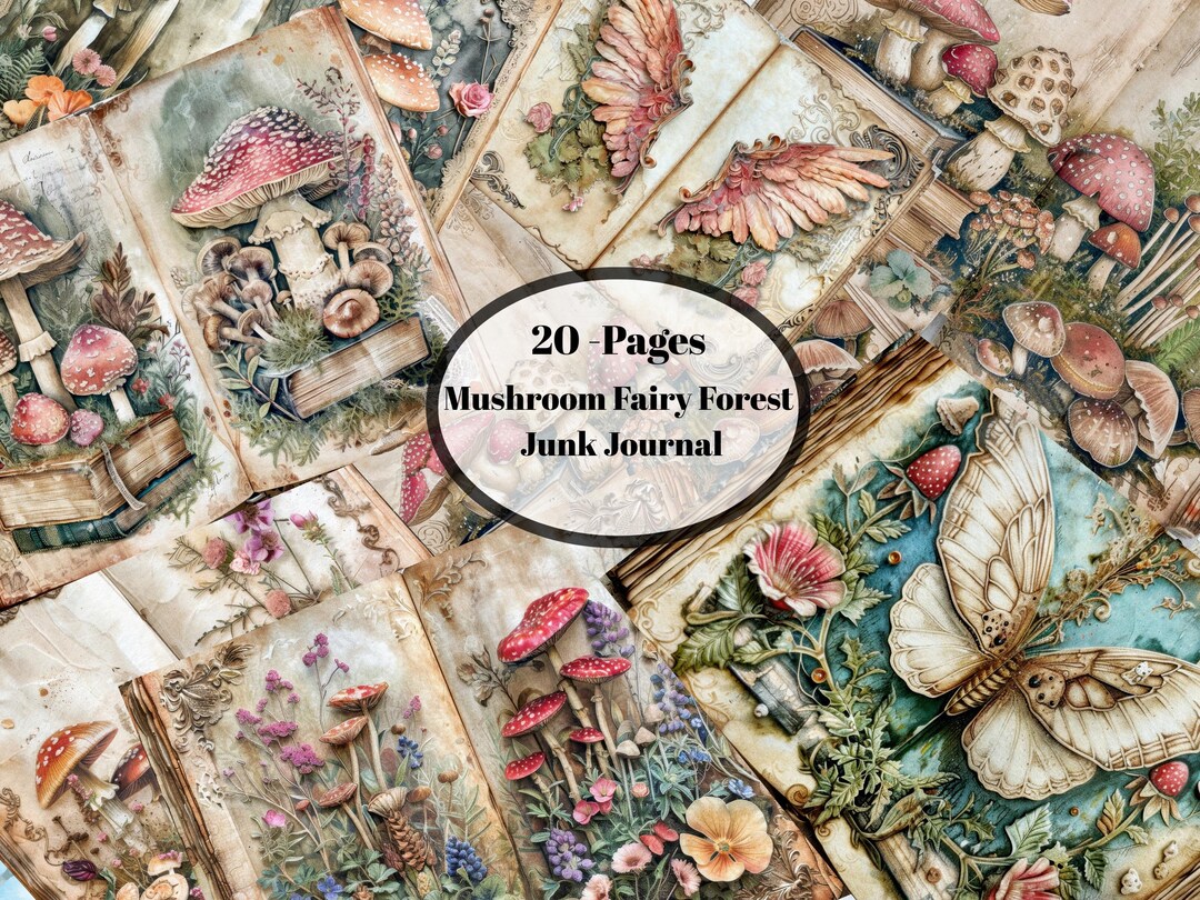 Mushroom Fairy Forest Junk Journal Pages | Whimsical Woodland ...