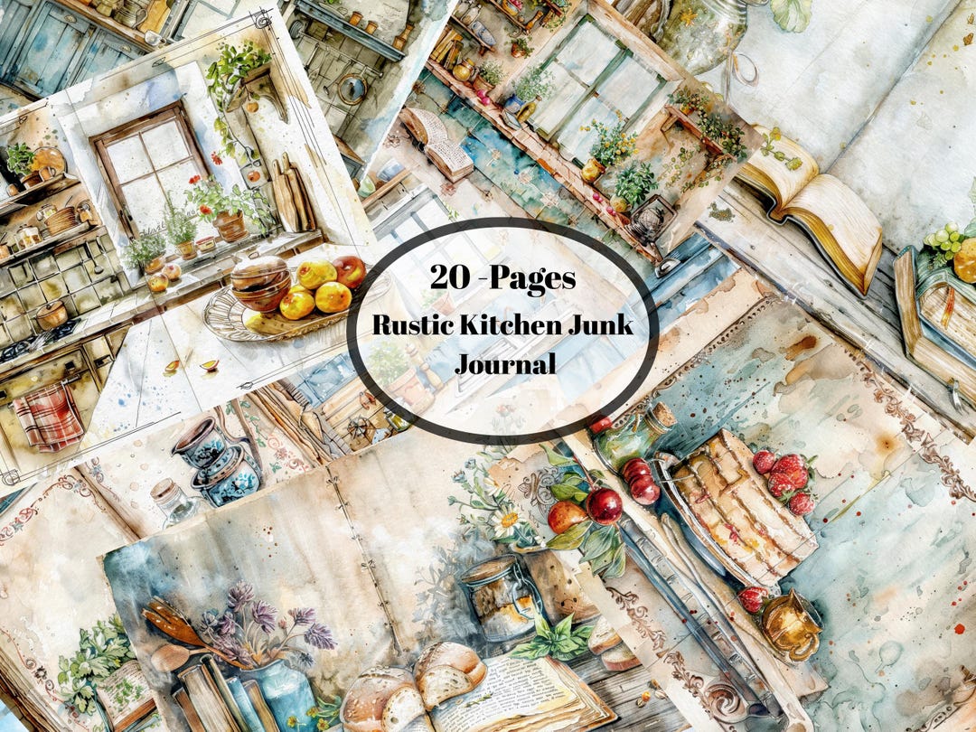 Rustic Kitchen Junk Journal Printable | Vintage Recipe & Food Journal ...
