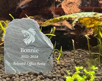 Spersonalizowany nagrobek w kształcie ryby dla akwarium