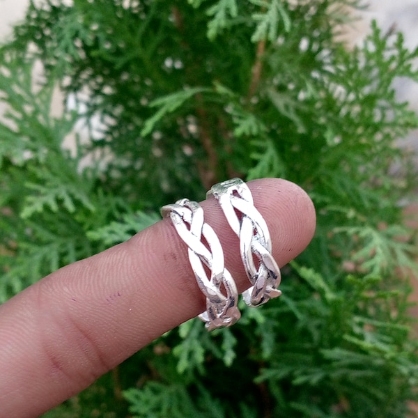 2-set Clara tumring i sterlingsilver, minimalistisk unisexdesign