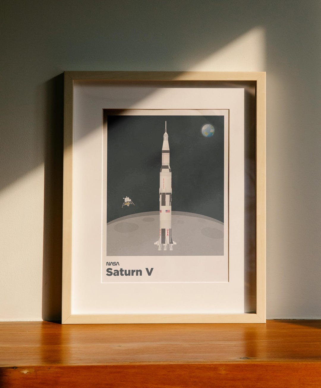 Saturn V Rocket Art Print | Minimalist Space Poster (digital Download ...