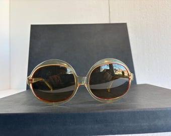 Vintage 1970s Sunglasses Oversized Lenses Women’s Design Eyewear Fashion Unbranded Glasses