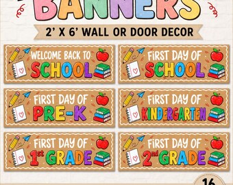 Printable Classroom Banner Bundle | Back to school canva template | 2x6 walgreens banner | Classroom decor | Digital download