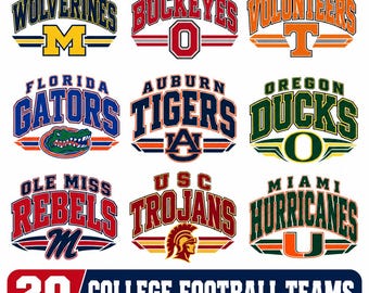 College Football Team PNG Bundle, American Football Png, Sports Helmet Clipart, Football Fan Team Spirit PNG, 20 PNG Bundle
