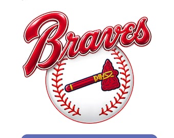Atlanta Braves Baseball PNG, Game Day Sublimation Design, Shirt Print File, Transparent PNG, Instant Download