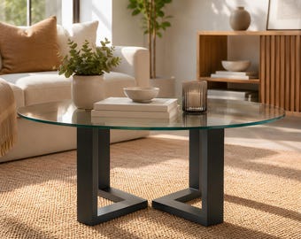 Couchtisch- und Bankbeine-Set (2er-Set), Stahlgestell, moderner geometrischer Industrie-Stil