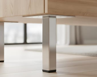 Viereckige Möbelfüße, Schrankfüße für Sofa, Bett, Couch, Sideboard, Pulverbeschichtete Stahlbeine