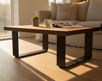 Set of 2 Steel Table Legs, Powder Coated Industrial Metal Base for Benches, Desks