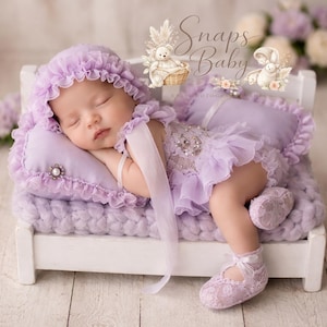 purple newborn dress Strasburg Purple Bishop Dress, Heirloom Lilac Smocked Outfit for Toddler Girls, 3