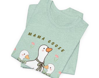 Mama Goose T-Shirt, Minimalist Mom Tee, Mother's Day Gift